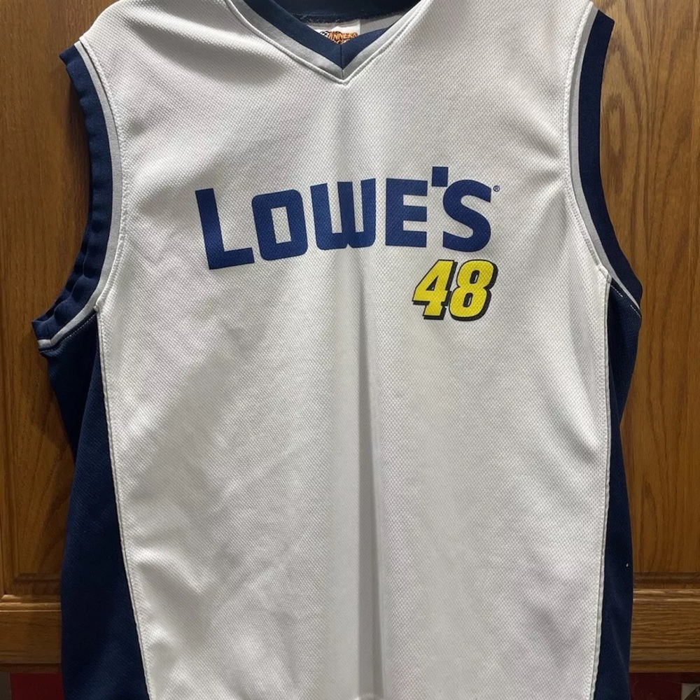 Lowe's 48 White and Blue Jersey